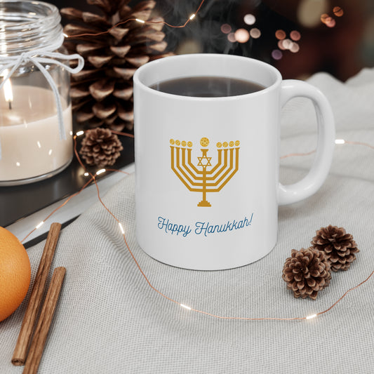 Happy Pickleball Hanukkah Mug